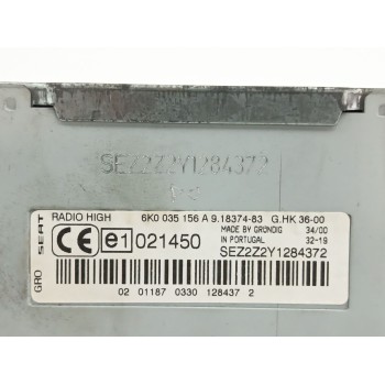 Recambio de sistema audio / radio cd para seat ibiza ii (6k1) 1.4 16v referencia OEM IAM 6K0035156A  