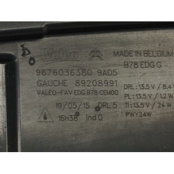 Recambio de piloto delantero izquierdo para citroën c4 picasso 1.6 blue-hdi fap referencia OEM IAM 9676036380  