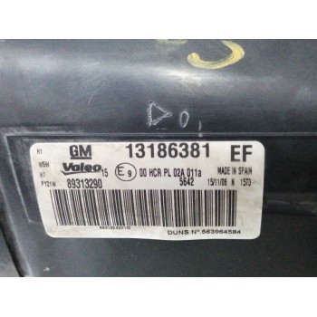 Recambio de faro izquierdo para opel corsa d 1.3 16v cdti referencia OEM IAM 13186381 PARA PULIR 89313290
