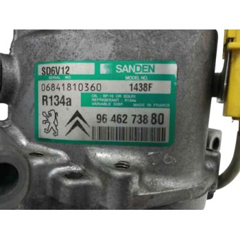 Recambio de compresor aire acondicionado para peugeot 206 berlina 2.0 hdi cat referencia OEM IAM 9646273880 SD6V12 