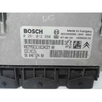 Recambio de centralita motor uce para citroën c4 grand picasso sx referencia OEM IAM 9664617480 0281012980 