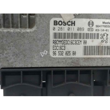 Recambio de centralita motor uce para peugeot 206 berlina 1.4 hdi referencia OEM IAM 9653202580 0281011089 