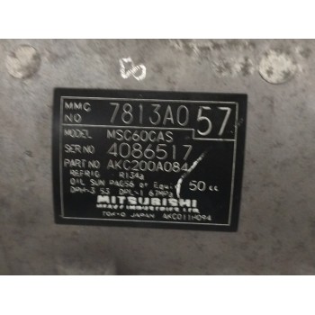 Recambio de compresor aire acondicionado para mitsubishi colt berlina 5 (z30a) 1.1 cat referencia OEM IAM 7813A057 AKC200A084 