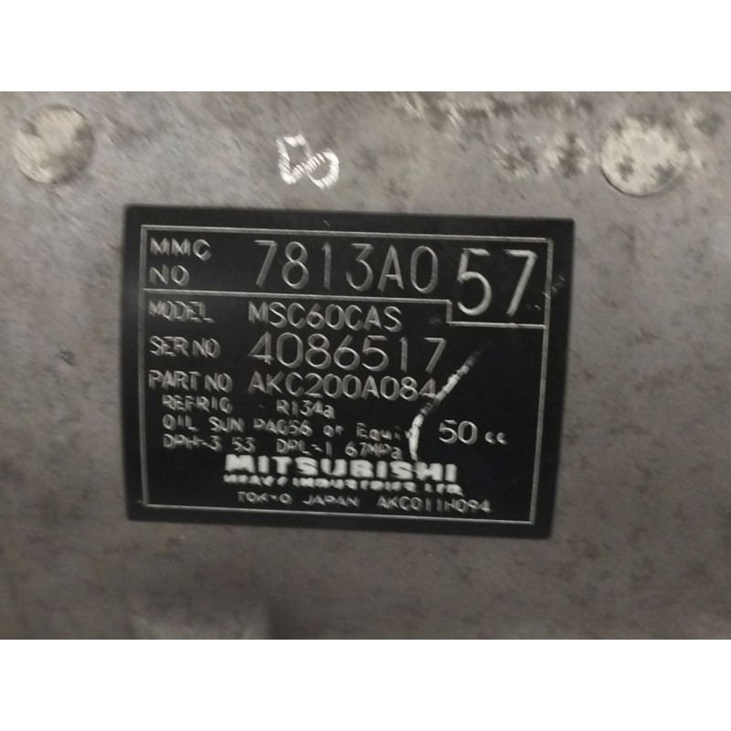 COMPRESOR AIRE ACONDICIONADO AKC200A084