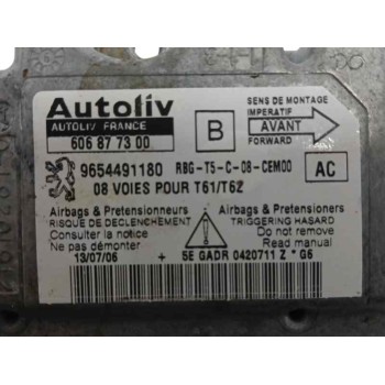 Recambio de centralita airbag para peugeot 307 break/sw (s2) 1.6 16v hdi referencia OEM IAM 9654491180 606877300 