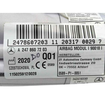 Recambio de airbag cortina delantero derecho para mercedes-benz gla (h247) gla 200 d (247.712) referencia OEM IAM A2478607203  
