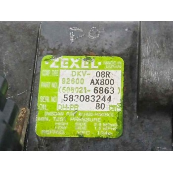 Recambio de compresor aire acondicionado para nissan micra (k12e) 1.2 cat referencia OEM IAM 92600AX800 08RAX800 