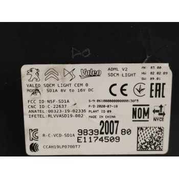 Recambio de modulo electronico para peugeot 208 (p2) 1.5 blue-hdi fap referencia OEM IAM 9839200780  