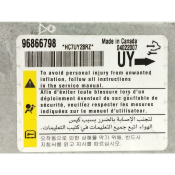 Recambio de centralita airbag para opel antara 2.0 cdti cat (z 20 dmh / llw) referencia OEM IAM 96866798  