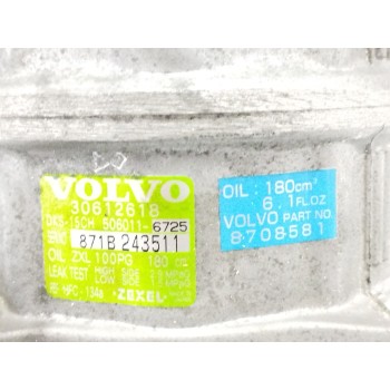 Recambio de compresor aire acondicionado para volvo v40 familiar 1.6 cat referencia OEM IAM 30612618  