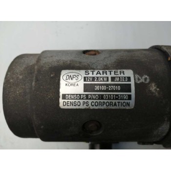 Recambio de motor arranque para hyundai tucson (jm) 2.0 crdi cat referencia OEM IAM 3610027010 031013190 