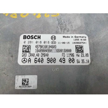 Recambio de centralita motor uce para mercedes-benz clase a (w169) 2.0 cdi cat referencia OEM IAM A6409004900 0281018018 