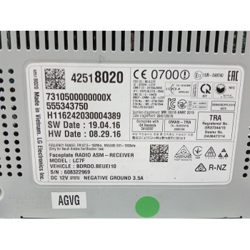 Recambio de pantalla multifuncion para opel adam 1.4 16v referencia OEM IAM 42518020 555343750 