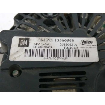 Recambio de alternador para opel astra j lim. 4türig 1.6 cdti dpf referencia OEM IAM 13586366 140A TG12C155