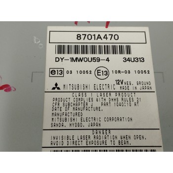 Recambio de sistema audio / radio cd para mitsubishi asx (ga0w) 1.8 di-d cat referencia OEM IAM 8701A470  