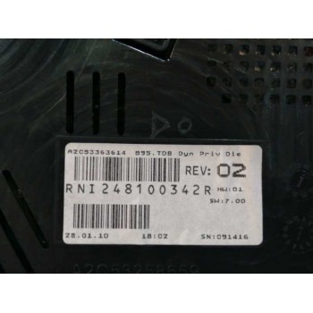 Recambio de cuadro instrumentos para renault megane iii berlina 5 p dynamique referencia OEM IAM 248100342R A2C53363614 