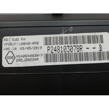 Recambio de cuadro instrumentos para renault kangoo 1.5 dci diesel fap referencia OEM IAM 248103078R  