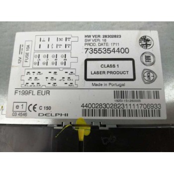 Recambio de sistema audio / radio cd para abarth punto (evo) (199) 1.4 referencia OEM IAM 735535440 7355354400 