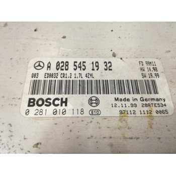 Recambio de centralita motor uce para mercedes-benz clase a (w168) 170 cdi (168.008) referencia OEM IAM A0285451932 0281010118 