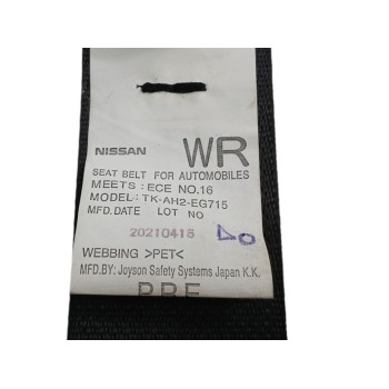 Recambio de cinturon seguridad delantero derecho para nissan x-trail iii (t32_, t32r, t32rr) 1.3 dig-t referencia OEM IAM TKAH2E