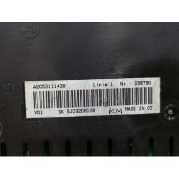 Recambio de cuadro instrumentos para skoda roomster (5j7) 1.4 16v referencia OEM IAM 5J0920810B A2C53111438 V2823466