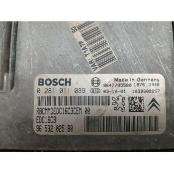 Recambio de centralita motor uce para peugeot 206 berlina 1.4 hdi referencia OEM IAM 9653202580  