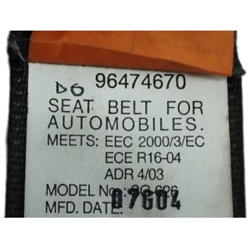 Recambio de cinturon seguridad delantero derecho para chevrolet captiva 2.0 diesel cat referencia OEM IAM 96474670  