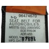 Recambio de cinturon seguridad delantero derecho para chevrolet captiva 2.0 diesel cat referencia OEM IAM 96474670  