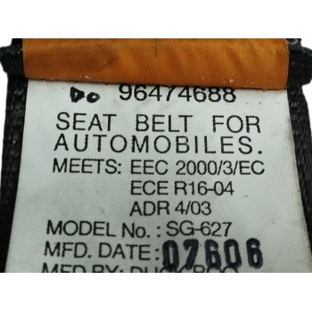 Recambio de cinturon seguridad trasero derecho para chevrolet captiva 2.0 diesel cat referencia OEM IAM 96474688  