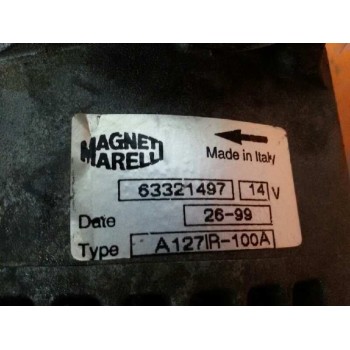 Recambio de alternador para fiat multipla (186) jtd 105 elx referencia OEM IAM 63321497 100A A127IA