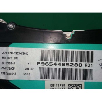 Recambio de cuadro instrumentos para peugeot 307 break/sw (s2) 1.6 hdi fap cat (9hz / dv6ted4) referencia OEM IAM 9654485280  
