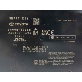 Recambio de modulo electronico para toyota bz4x (_eam1_) ev (xeam10) referencia OEM IAM 8999042200 UNIDAD DE CONTROL SIN LLAVE 2