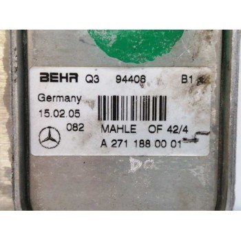 Recambio de enfriador aceite motor para mercedes-benz clase c (w203) berlina 180 compressor (203.046) referencia OEM IAM A271188