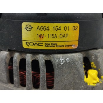 Recambio de alternador para ssangyong kyron 2.0 referencia OEM IAM A6641540102 115A 