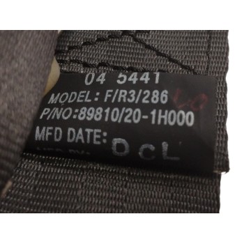 Recambio de cinturon seguridad trasero derecho para kia cee´d 2.0 crdi referencia OEM IAM 898201H000  