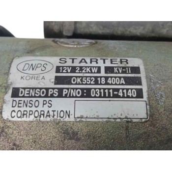 Recambio de motor arranque para kia carnival ii 2.9 crdi cat referencia OEM IAM 03114140  