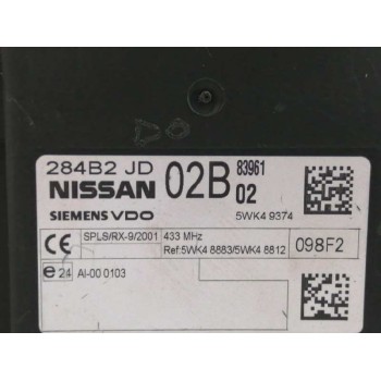 Recambio de modulo electronico para nissan x-trail (t31) 2.0 dci turbodiesel cat referencia OEM IAM 284B2JD02B 5WK49374 