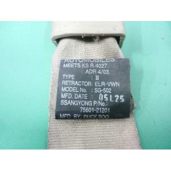 Recambio de cinturon seguridad trasero izquierdo para ssangyong rodius xdi referencia OEM IAM 7560121201  