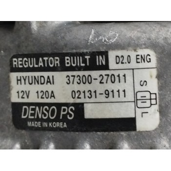 Recambio de alternador para kia carens 2.0 turbodiesel cat referencia OEM IAM 3730027011 120A 021319111