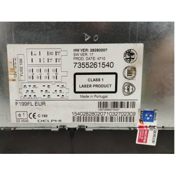 Recambio de sistema audio / radio cd para fiat punto evo (199_) 1.3 d multijet (199axc1a, 199bxc1a, 199axt1a, 199bxt1a) referenc