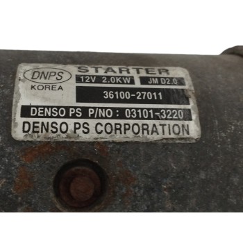 Recambio de motor arranque para kia sportage cup referencia OEM IAM 3610027011 031013220 