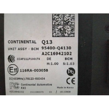 Recambio de modulo electronico para kia niro e-niro drive referencia OEM IAM 95400Q4130 A2C16942102 