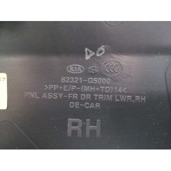 Recambio de guarnecido puerta delantera derecha para kia niro e-niro drive referencia OEM IAM 82321G5000 M0320G5000WK NEGRO