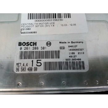 Recambio de centralita motor uce para peugeot 307 cc (s1) 1.6 referencia OEM IAM 9650348080 0261208301 