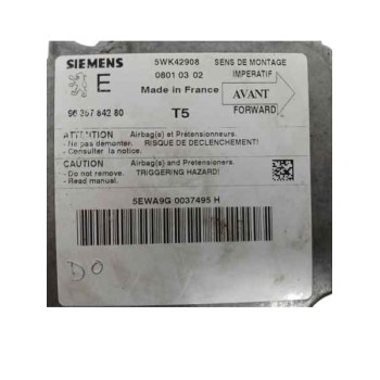 Recambio de centralita airbag para peugeot 307 (s1) 2.0 hdi cat referencia OEM IAM 9635784280 5WK42908 