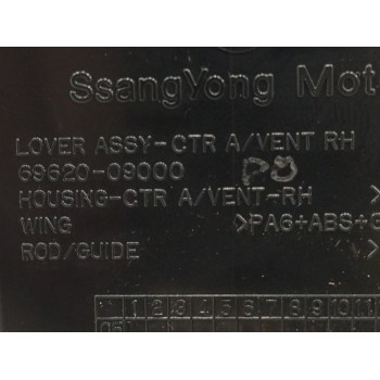 Recambio de rejilla aireadora para ssangyong kyron 2.0 xdi 4x4 referencia OEM IAM 6962009000 CENTRAL IZQUIERDA 