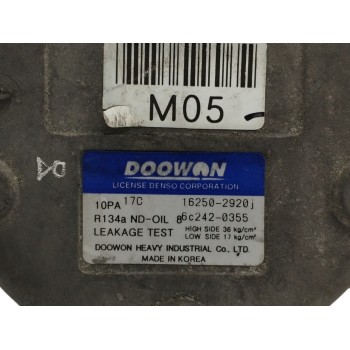 Recambio de compresor aire acondicionado para hyundai tucson (jm) 2.0 crdi cat referencia OEM IAM 162502920J  