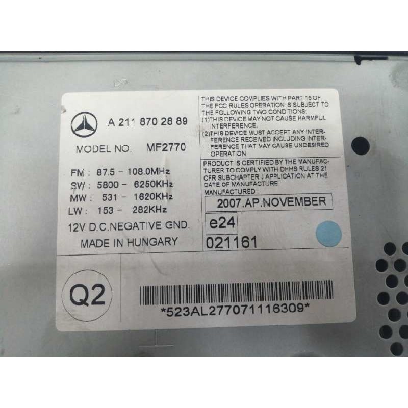 SISTEMA AUDIO / RADIO CD