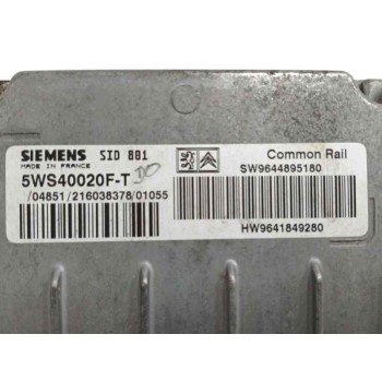 Recambio de centralita motor uce para peugeot 307 (s1) 2.0 hdi cat referencia OEM IAM 9644895180  