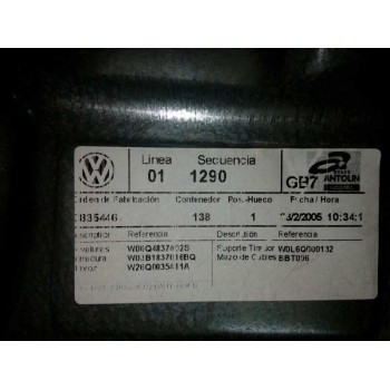 Recambio de elevalunas delantero derecho para volkswagen polo (9n3) advance referencia OEM IAM FUNDA 6Y2959801 